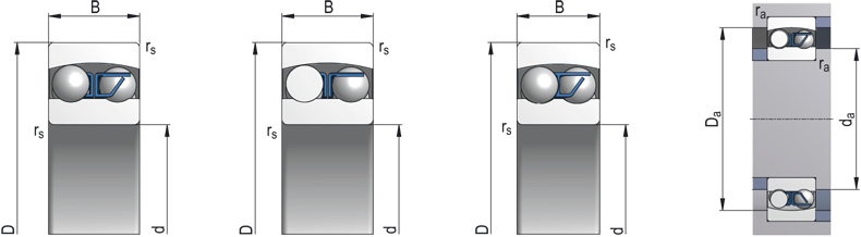 Double row self-aligning ball bearings